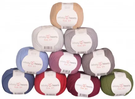 Infinity Hearts Rose 8/4 Garnpakke 08 Støvede farger - 10 stk - Garnpakke 08 Støvede farger
