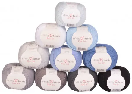 Infinity Hearts Rose 8/4 Garnpakke 14 Blå og Grå nyanser - 10 stk - Garnpakke 14 Blå og Grå nyanser