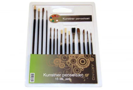 Artino Penselsett Ass. Størrelser - 15 stk