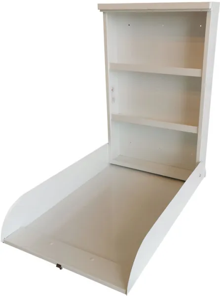 Vegghengt metall stellebord Hvit