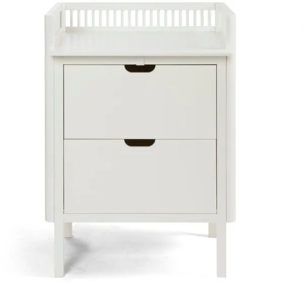 Stellebord med skuffer - hvit FSC®